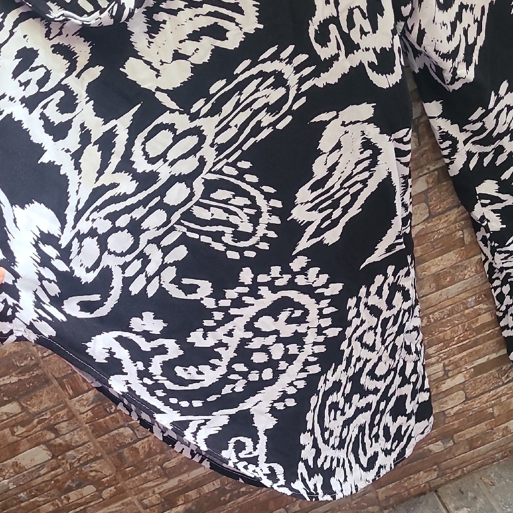 1. State Black and White Jumpsuit with Paisley Floral Print - Picture 4 of 12